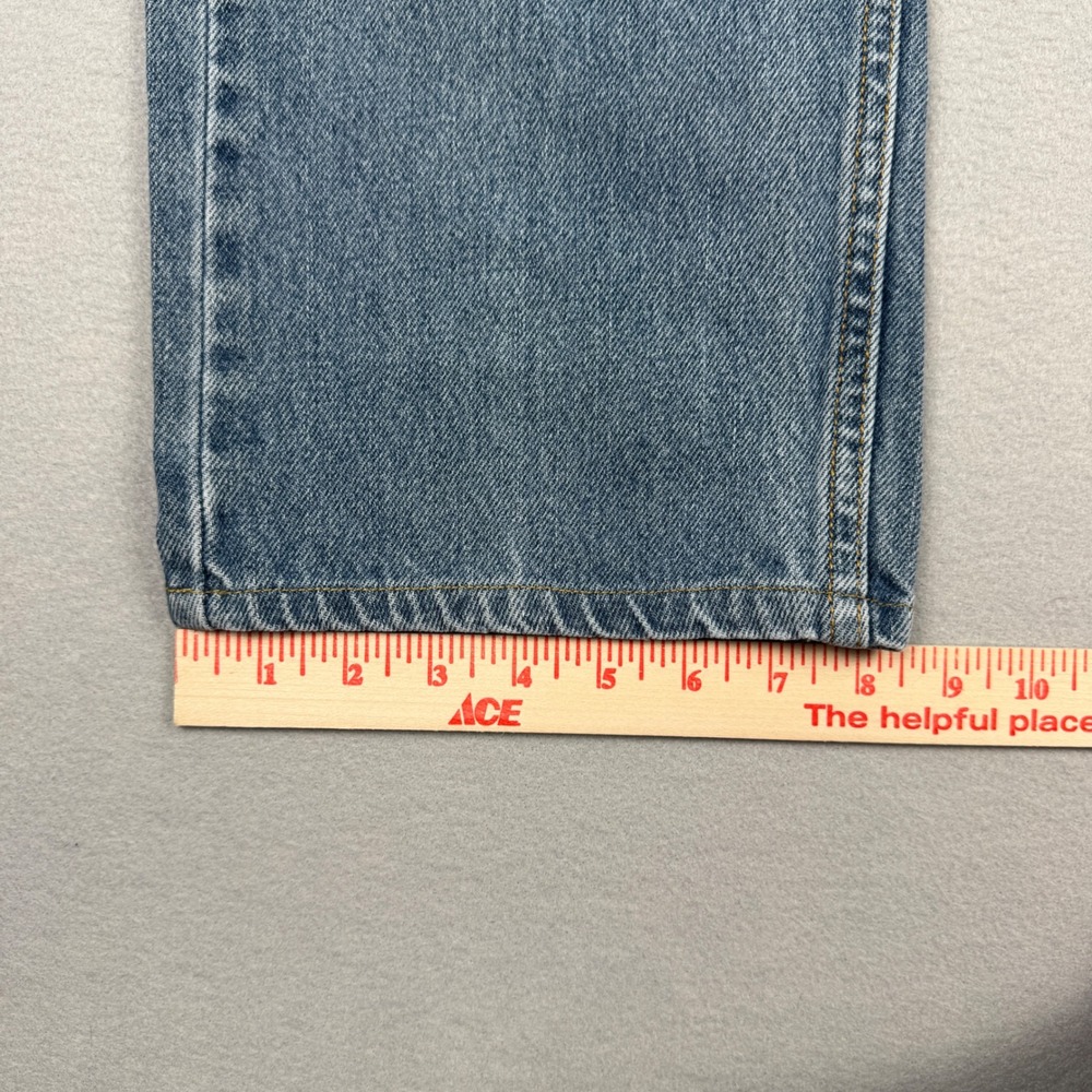 Levis 505 Regular Fit Jeans Mens 36x29 (36x25) Medium Wash Blue Straight Leg - Picture 7 of 12